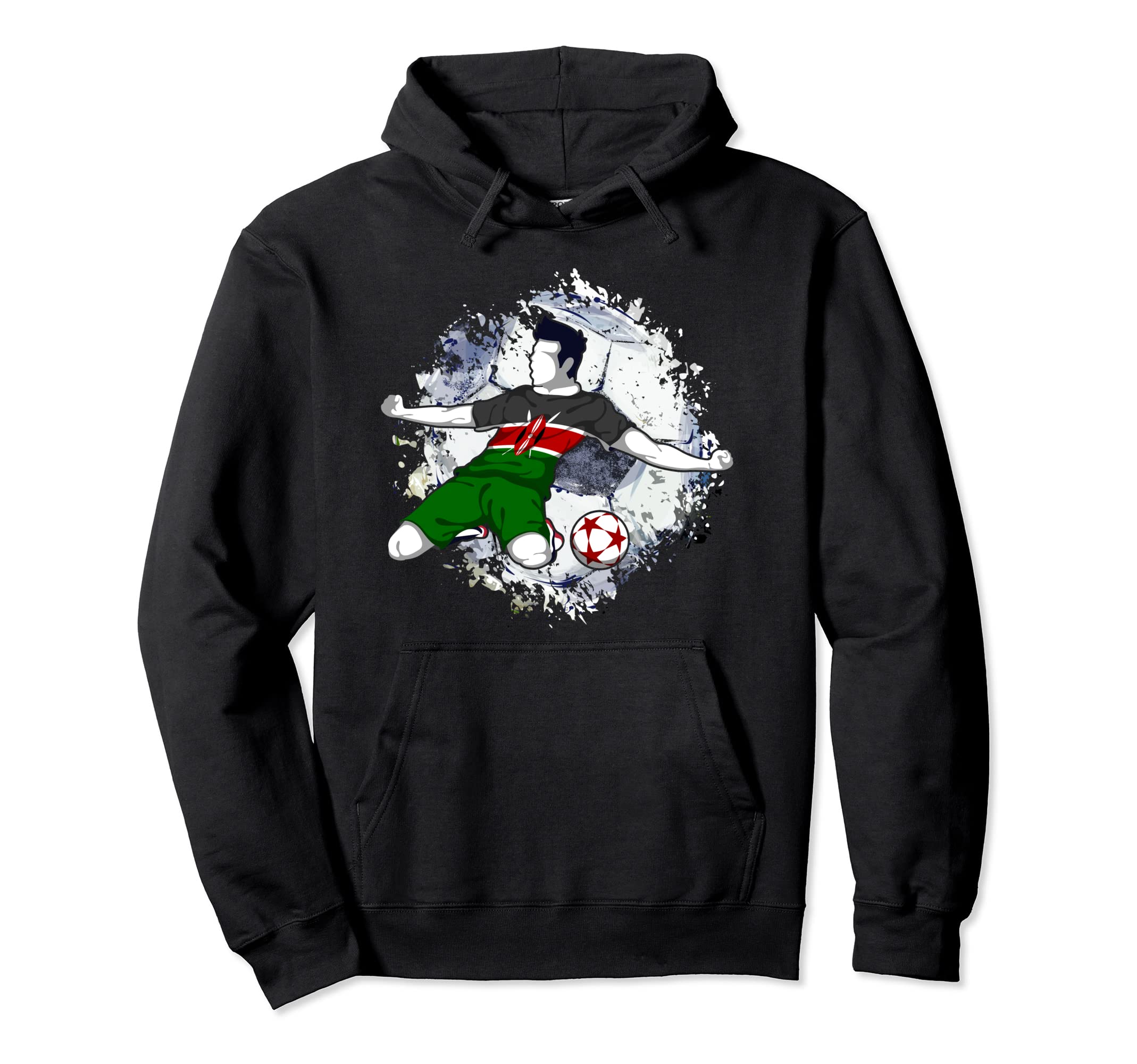 Kenya Soccer Kenyan National Flag Proud Hoodie - Graphic Print Men Women - T-Shirt, Sweatshirt, Hoodie