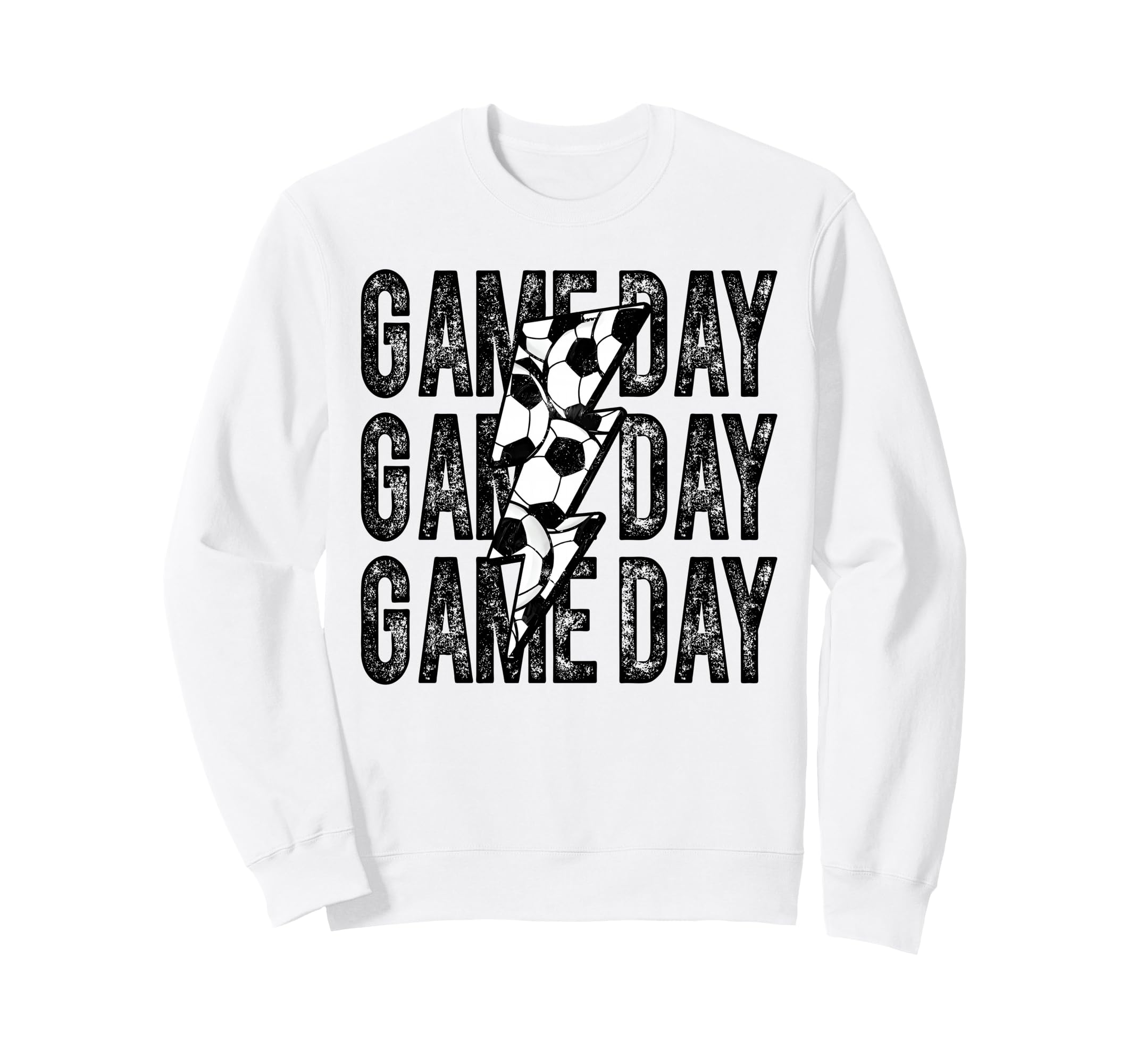 Game Day Soccer Lightning Bolt Sweatshirt - Minimalist Print Men Women - T-Shirt, Sweatshirt, Hoodie