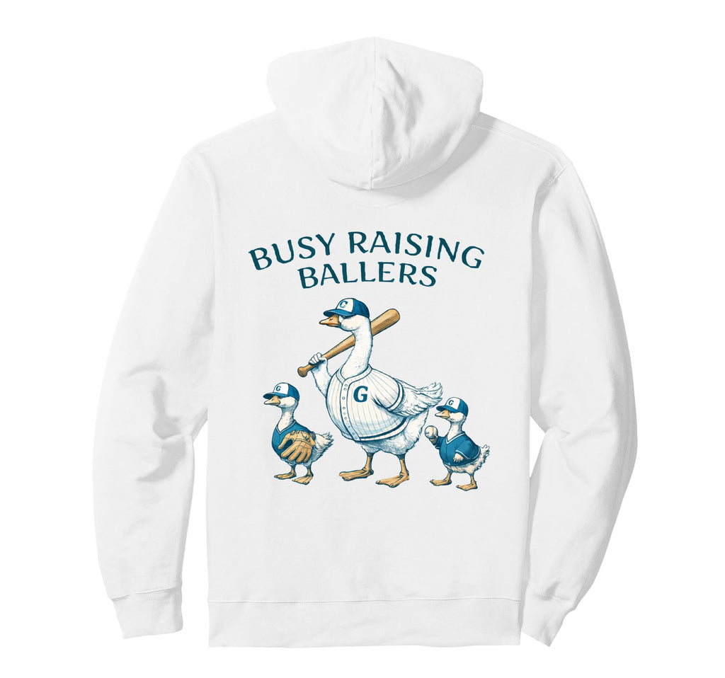 Busy Raising Baller Baseball Softball Mom Hoodie - Trendy Graphic Unisex - T-Shirt, Sweatshirt, Hoodie
