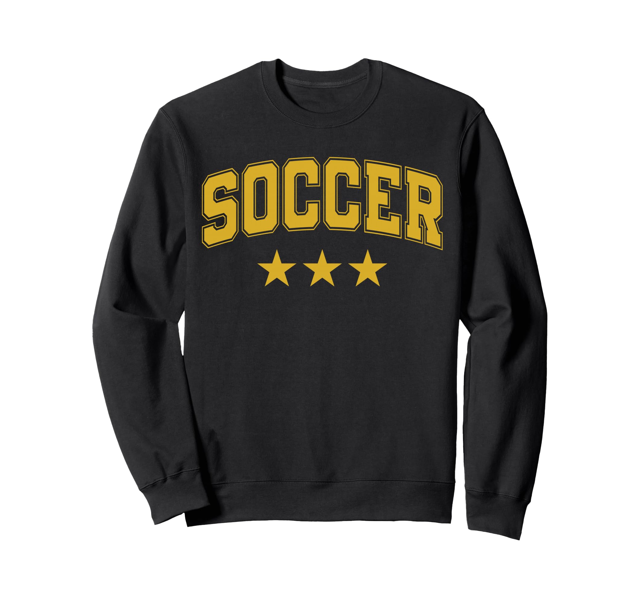 Soccer All Yellow Stars Text Sweatshirt - Minimalist Print Unisex - T-Shirt, Sweatshirt, Hoodie