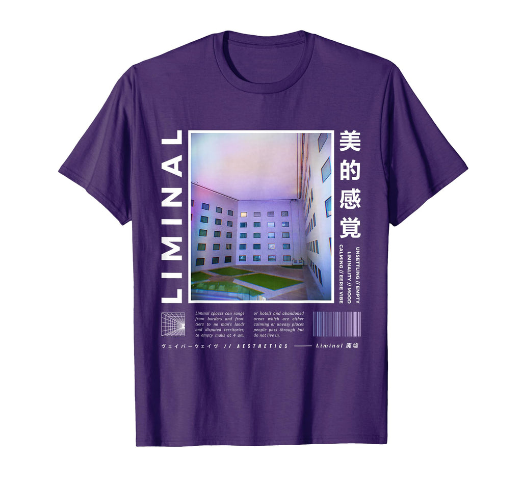 Liminal Spaces Vaporwave Aesthetic T-Shirt - Custom Art Print for Adults - T-Shirt, Sweatshirt, Hoodie
