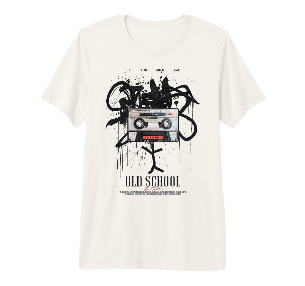 Old School Music Tape Mixtape Cassette Tri T-Shirt - Graphic Print Unisex - T-Shirt, Sweatshirt, Hoodie