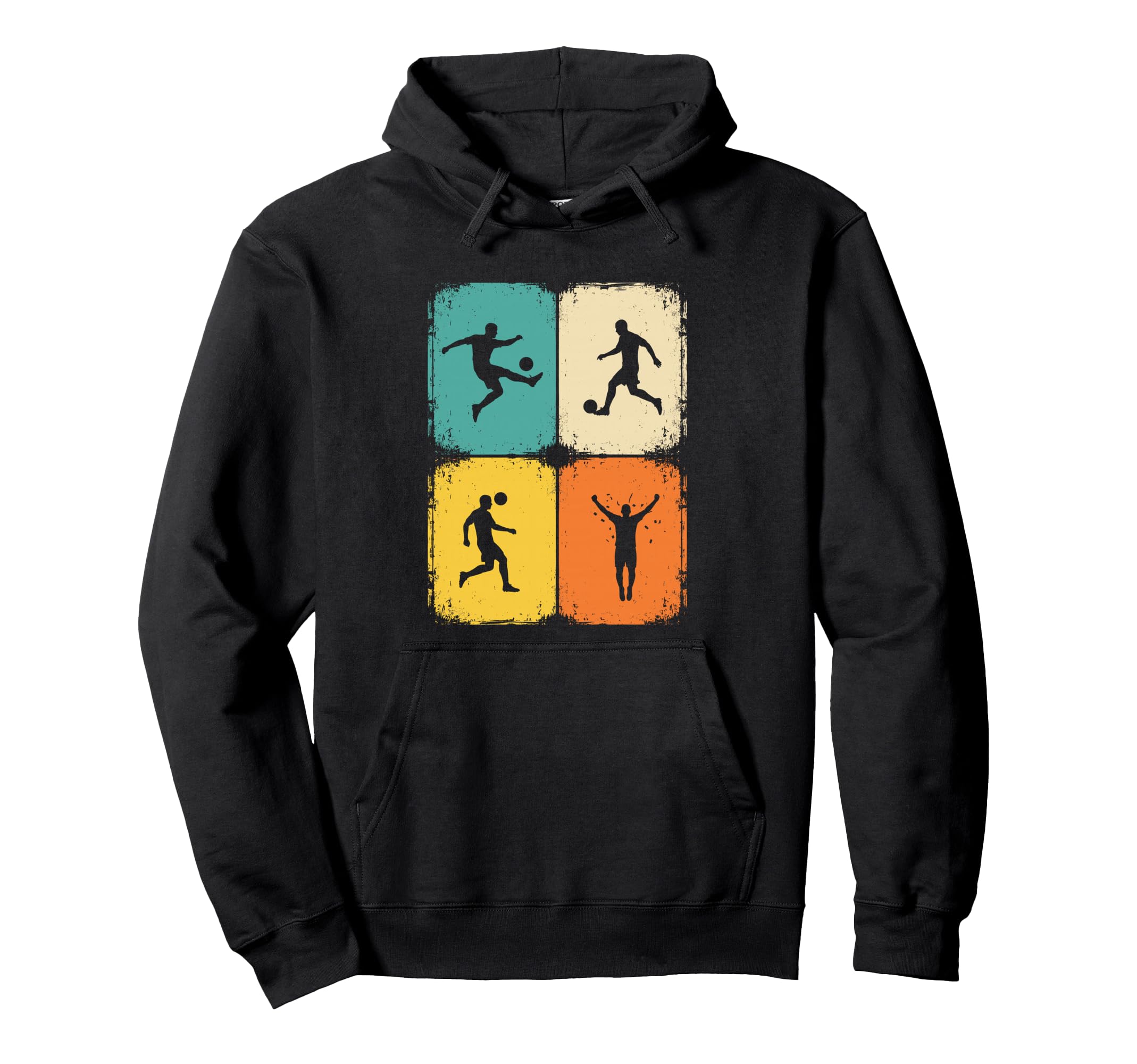 Soccer Player Football Fan Distressed Hoodie - Novelty Apparel Men Women - T-Shirt, Sweatshirt, Hoodie