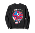 Fight Usa Flexing Bald Eagle Meme Sweatshirt - Custom Art Print Men Women - T-Shirt, Sweatshirt, Hoodie