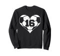 Soccer Number 16 Jersey Funny Soccer Sweatshirt - Trendy Graphic Men Women - T-Shirt, Sweatshirt, Hoodie