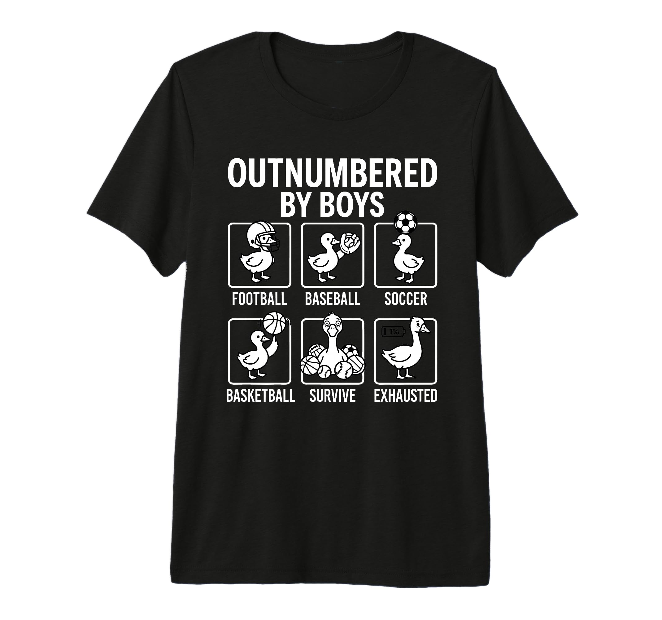 Outnumbered Ducklings Football Soccer T-Shirt - Novelty Apparel Unisex - T-Shirt, Sweatshirt, Hoodie