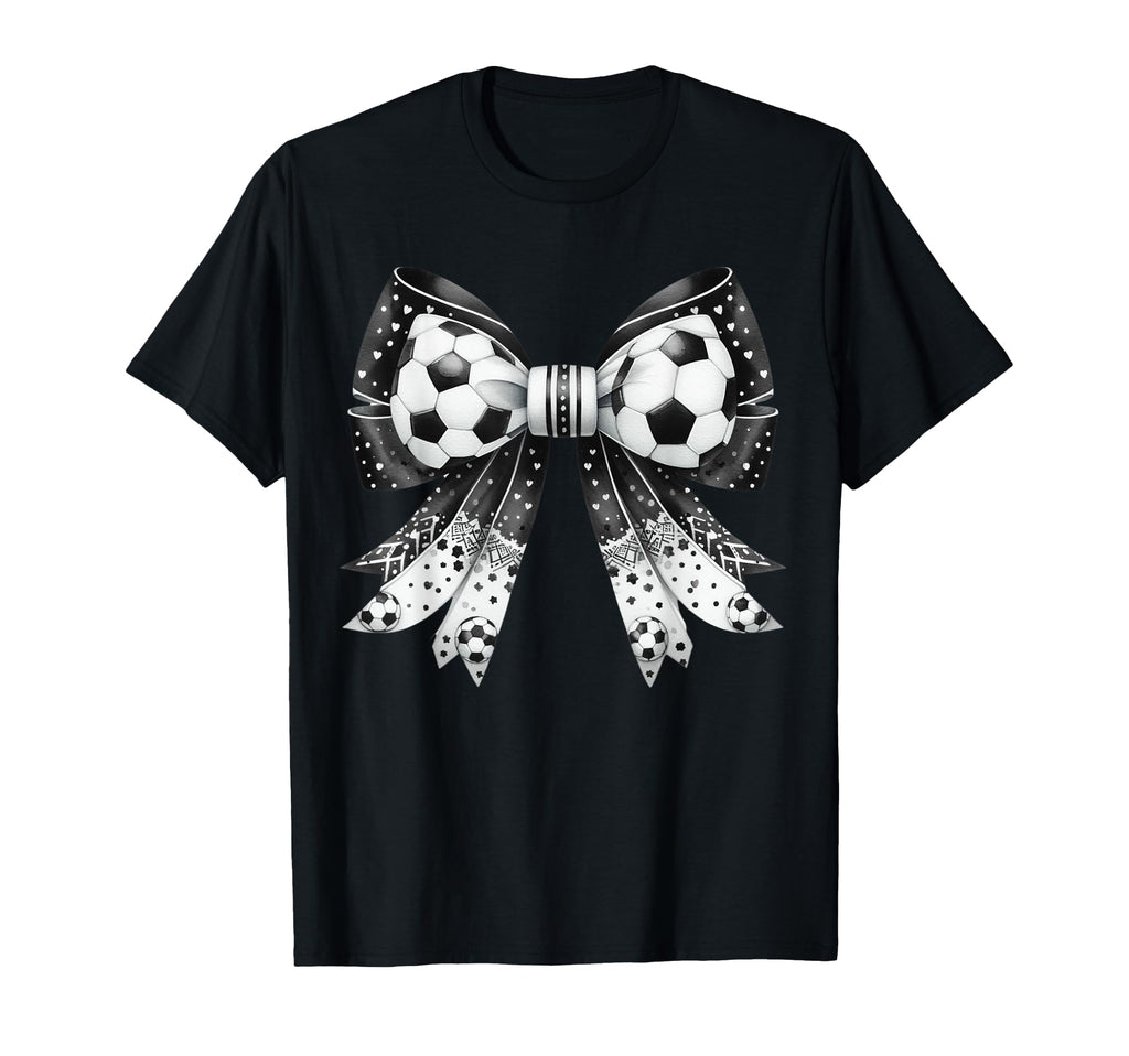Coquette Bow Funny Soccer Lover Game Day T-Shirt - Custom Art Print Unisex - T-Shirt, Sweatshirt, Hoodie