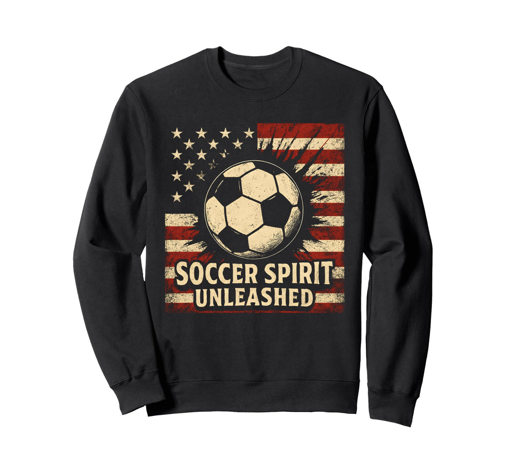 Soccer Spirit Unleashed Football Sweatshirt - Unique Graphic Men Women - T-Shirt, Sweatshirt, Hoodie