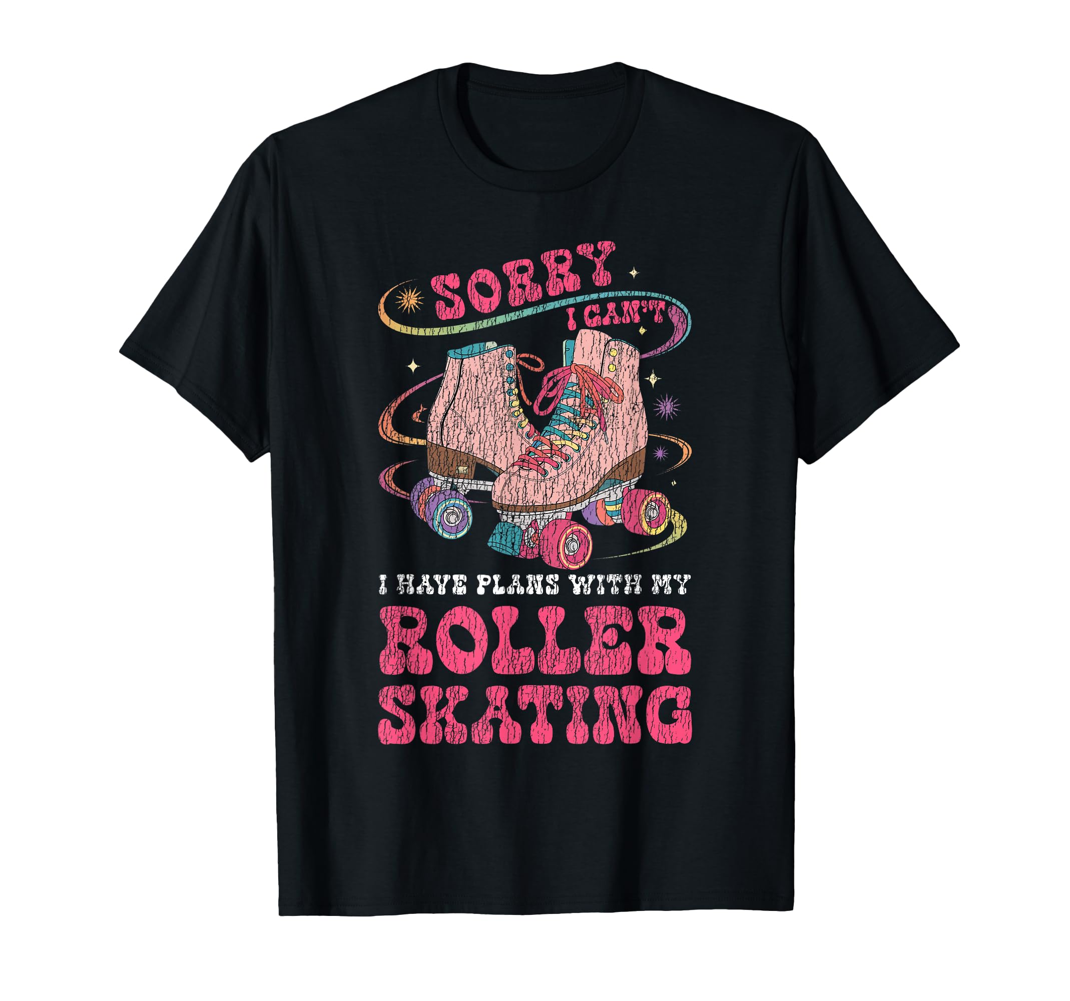 Roller Skating Skate 1970S Sorry I T-Shirt - Trendy Graphic for Adults - T-Shirt, Sweatshirt, Hoodie