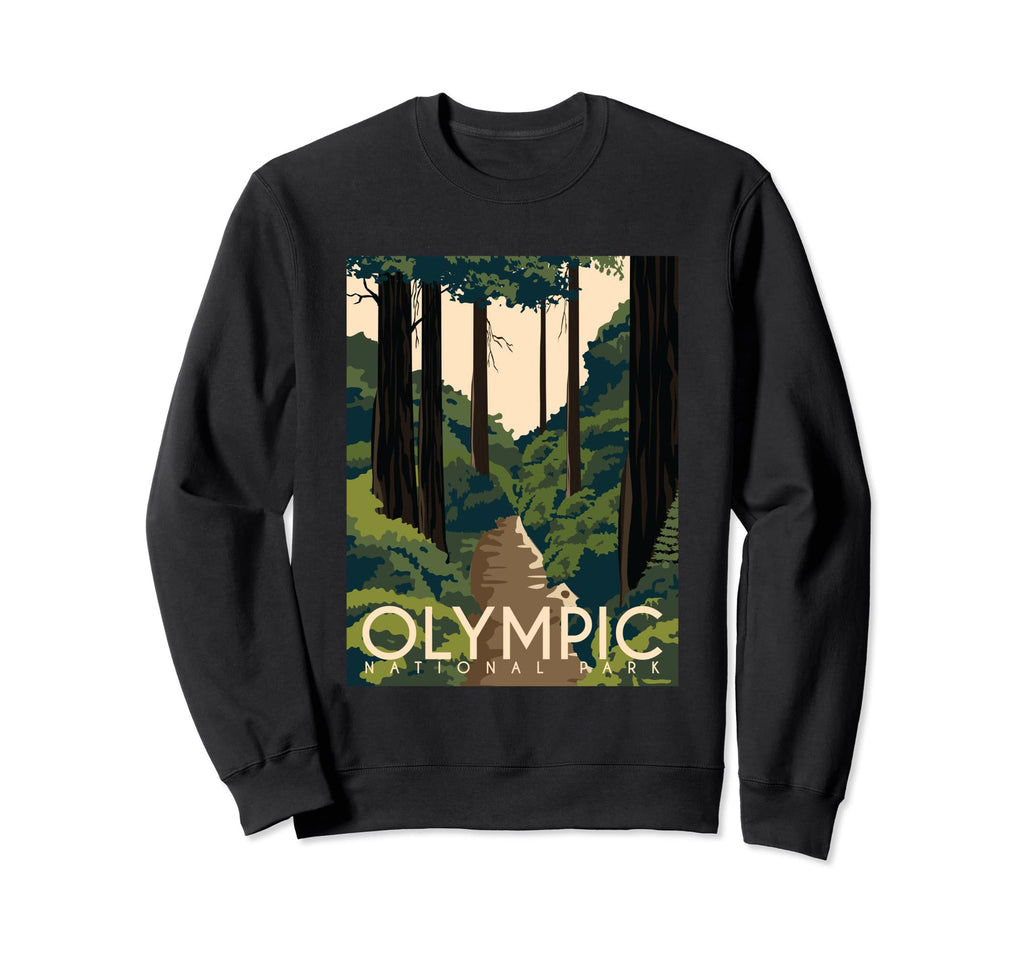 Olympic National Park Sweatshirt - Fun Novelty Design for Adults - T-Shirt, Sweatshirt, Hoodie