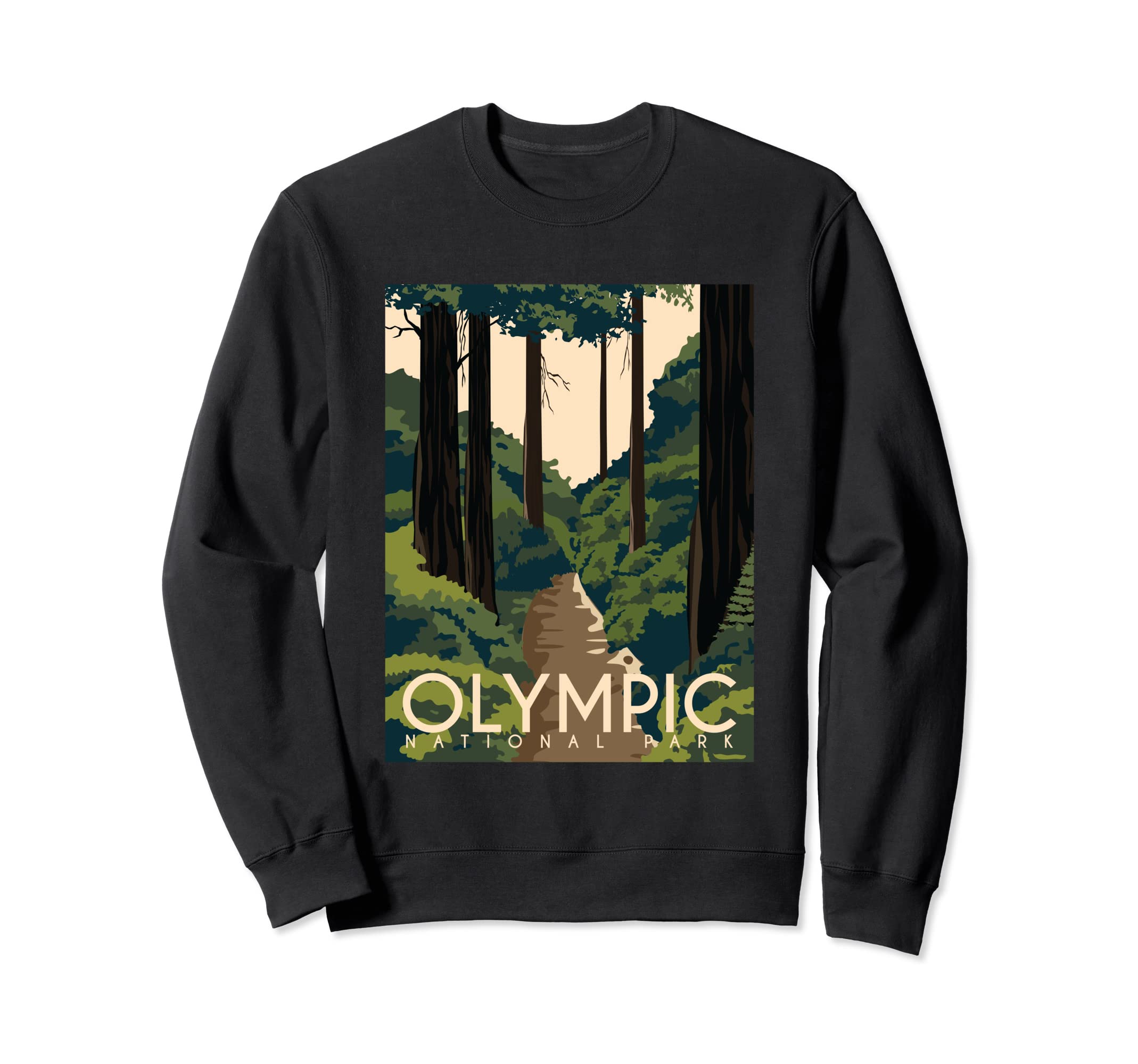 Olympic National Park Sweatshirt - Fun Novelty Design for Adults - T-Shirt, Sweatshirt, Hoodie