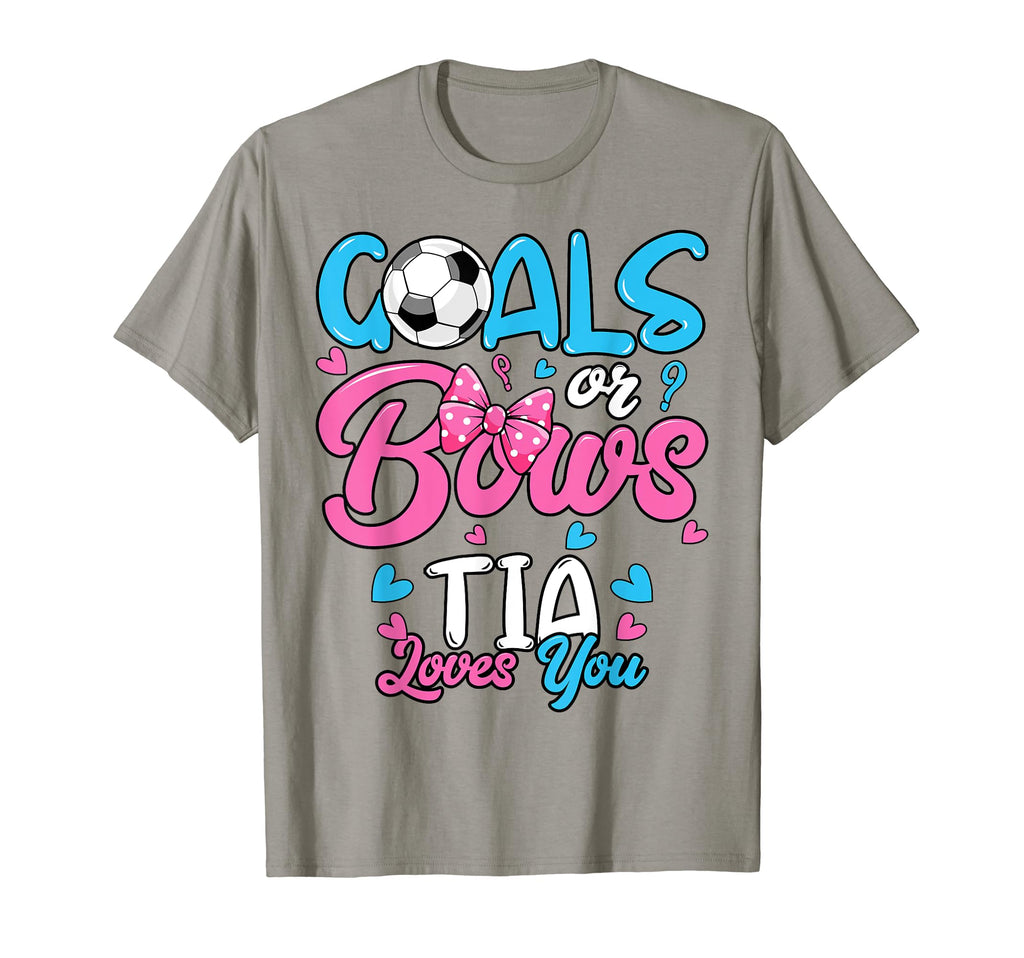 Gender Reveal Goals Or Bows Tia T-Shirt - Custom Art Print for Adults - T-Shirt, Sweatshirt, Hoodie