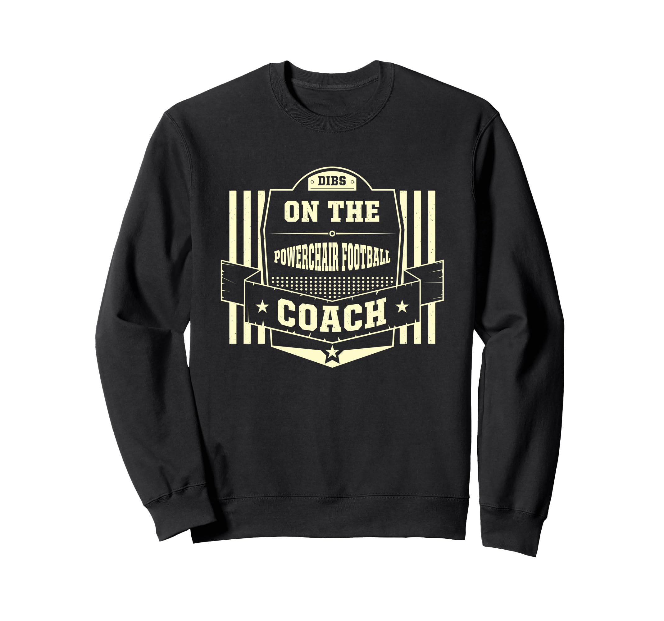 Dibs Powerchair Football Coach Sweatshirt - Minimalist Print for Adults - T-Shirt, Sweatshirt, Hoodie