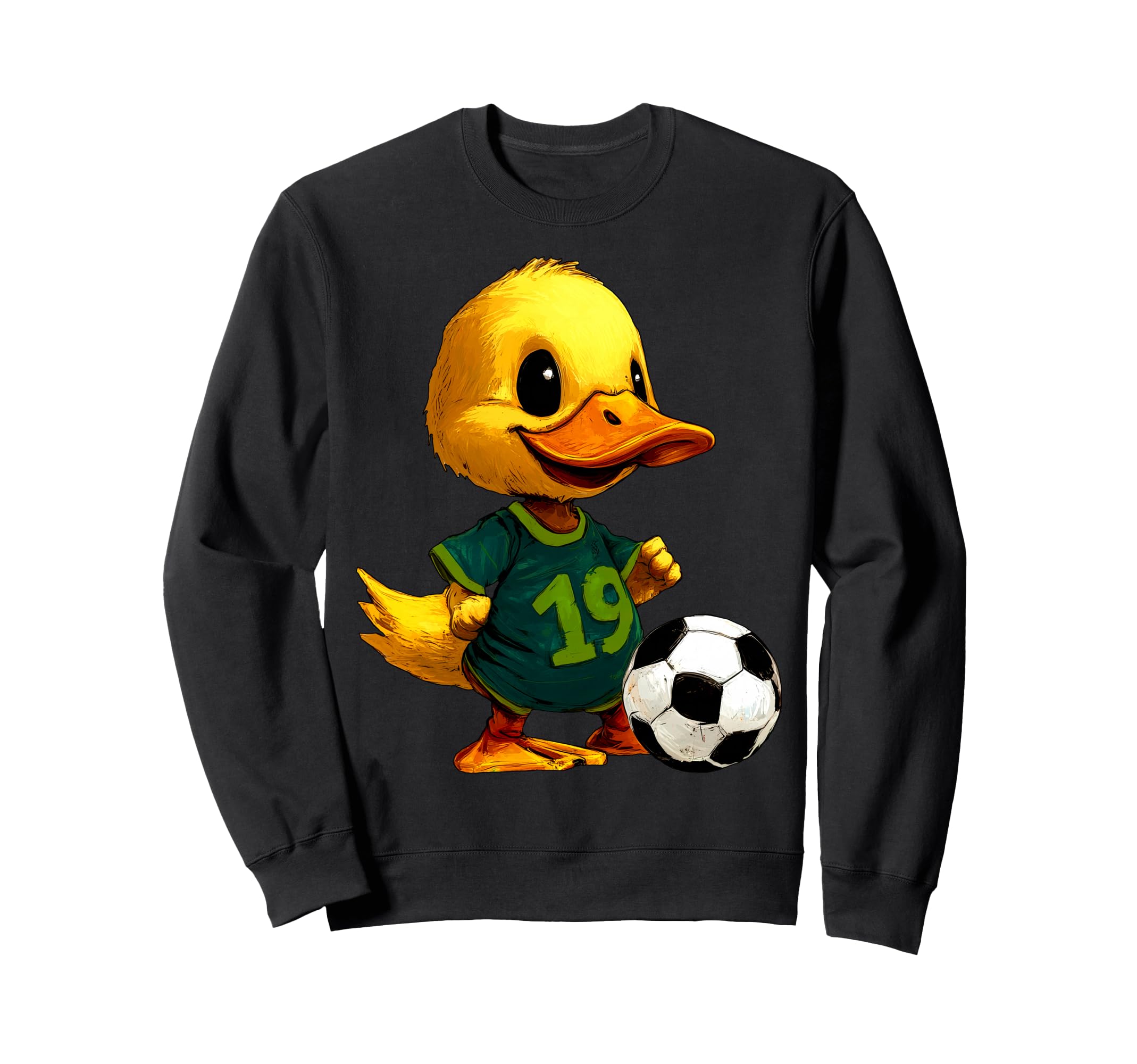 Duckling Footballer Sweatshirt - Graphic Print for Adults - T-Shirt, Sweatshirt, Hoodie
