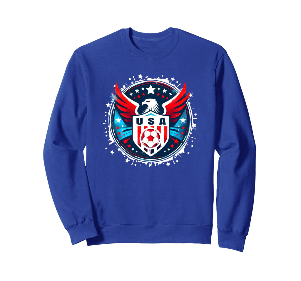 American Flag Soccer Player Teen Sweatshirt - Unique Graphic for Adults - T-Shirt, Sweatshirt, Hoodie