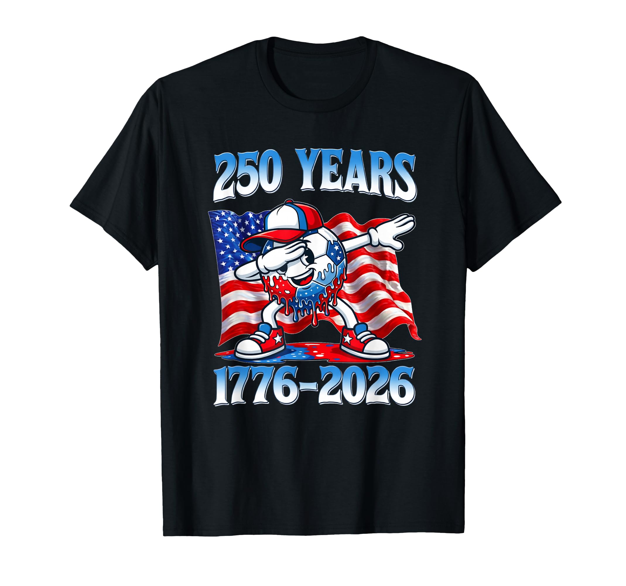 250 Year American Flag 1776 2026 Dab T-Shirt - Custom Art Print for Adults - T-Shirt, Sweatshirt, Hoodie
