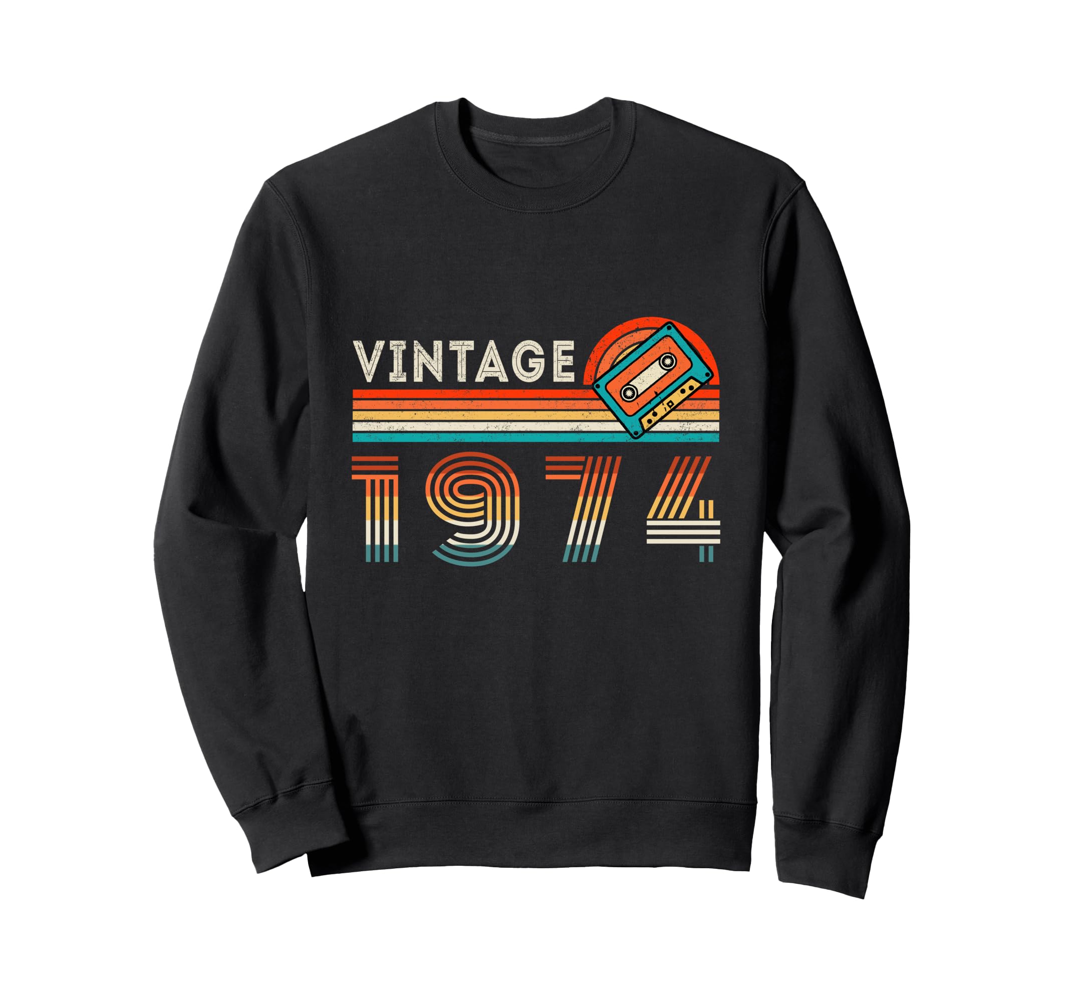 1974 Birthday Cassette Tape 52 Sweatshirt - Novelty Apparel Men Women - T-Shirt, Sweatshirt, Hoodie