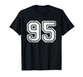 Distressed Number 95 White Sports Team T-Shirt - Unique Graphic Unisex - T-Shirt, Sweatshirt, Hoodie
