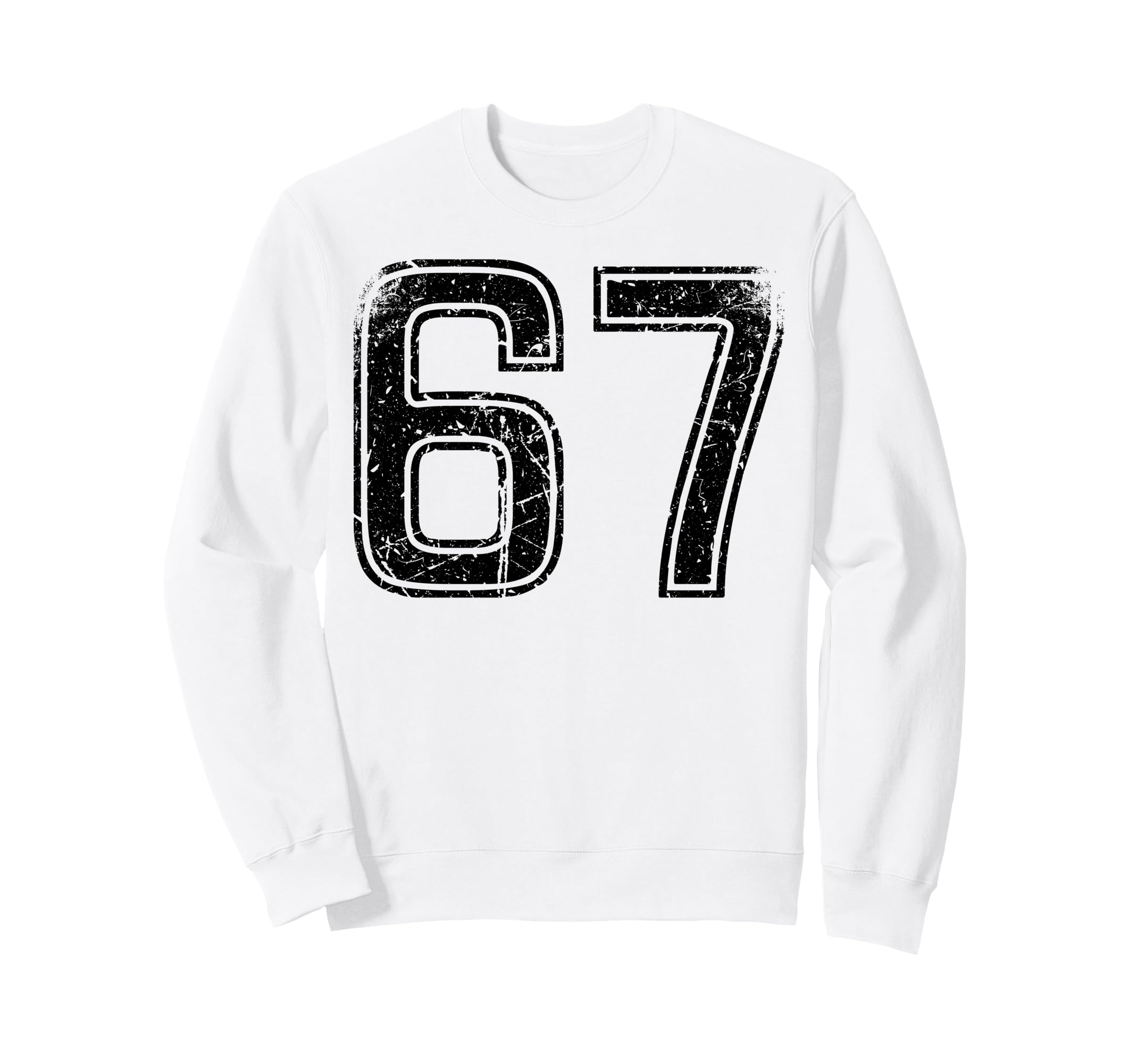 Black Sports Team Number 67 Sweatshirt - Casual Everyday Wear Men Women - T-Shirt, Sweatshirt, Hoodie