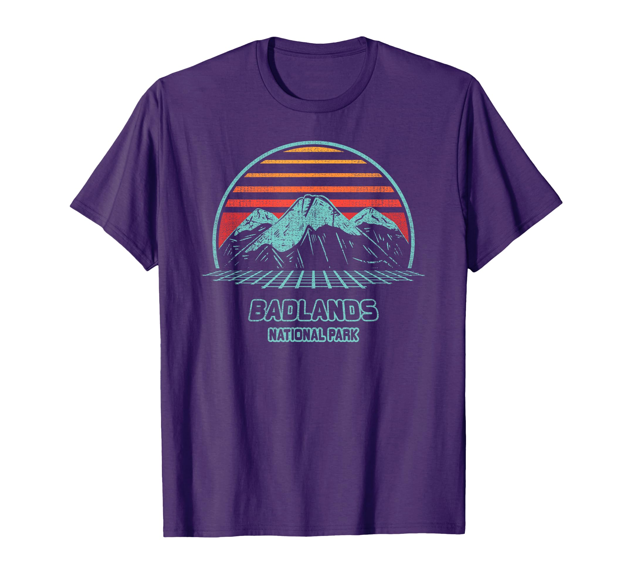 Badlands National Park Hiking 80S T-Shirt - Fun Novelty Design for Adults - T-Shirt, Sweatshirt, Hoodie