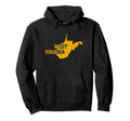 West Virginia State Map Typography Hoodie - Minimalist Print for Adults - T-Shirt, Sweatshirt, Hoodie