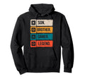 Son Brother Gamer Legend Video Game Gaming Hoodie - Unique Graphic Unisex - T-Shirt, Sweatshirt, Hoodie