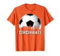 Cincinnati Soccer Distressed Soccer T-Shirt - Novelty Apparel for Adults - T-Shirt, Sweatshirt, Hoodie