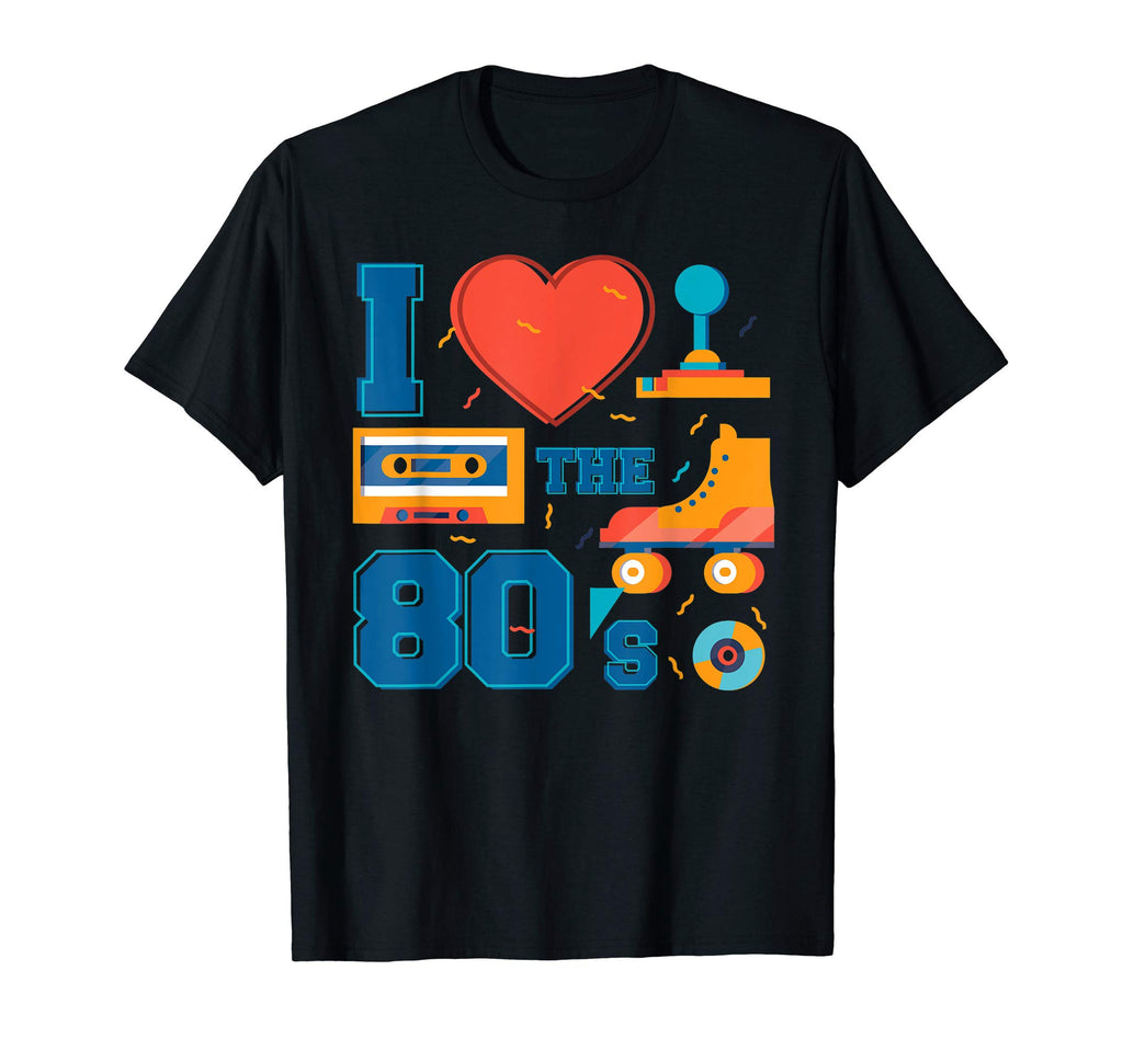 80S I Love Eighties Roller Skate Party T-Shirt - Trendy Graphic for Adults - T-Shirt, Sweatshirt, Hoodie