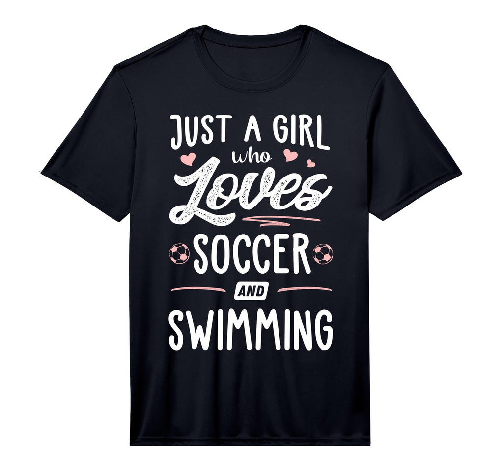 Just Who Loves Soccer And Swimming Gift T-Shirt - Custom Art Print Unisex - T-Shirt, Sweatshirt, Hoodie