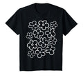 Black And White Flower Pattern T-Shirt - Novelty Apparel Men Women - T-Shirt, Sweatshirt, Hoodie