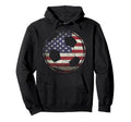 Soccer Ball American Flag Pattern Us Usa Hoodie - Unique Graphic Men Women - T-Shirt, Sweatshirt, Hoodie