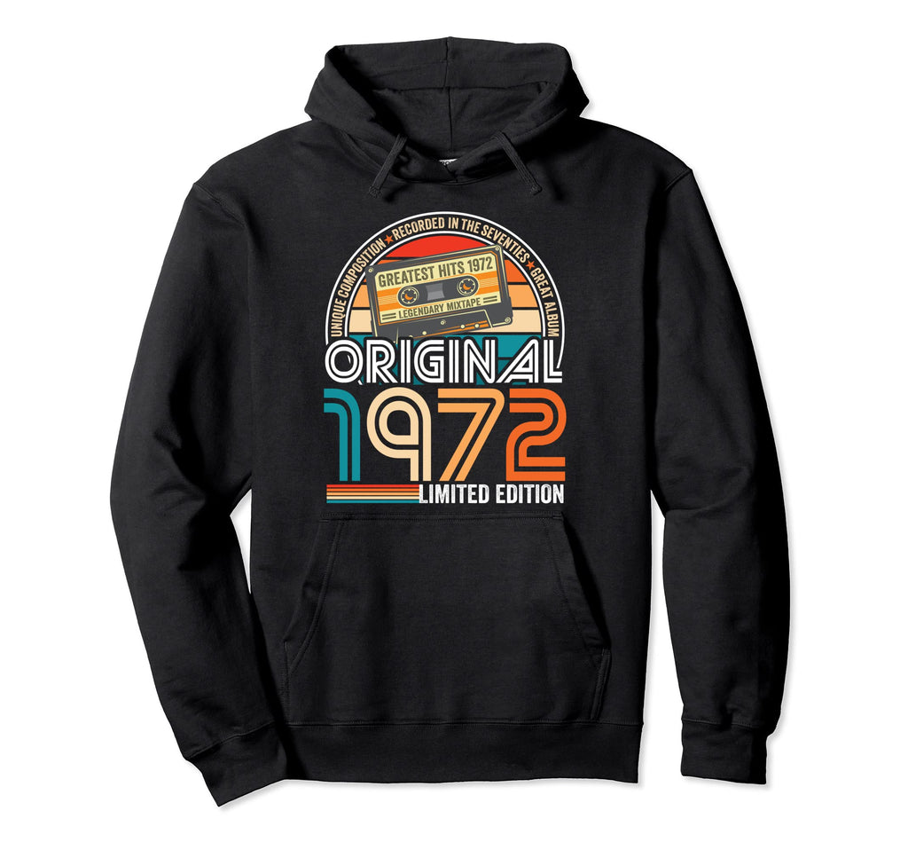 Best 1972 Birthday Gifts Cassette Tape Hoodie - Custom Art Print for Adults - T-Shirt, Sweatshirt, Hoodie