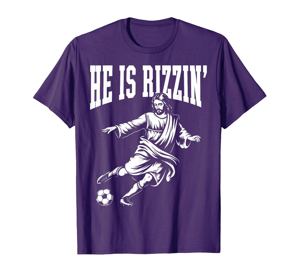 Funny Meme God Christian He Is Rizzin T-Shirt - Novelty Apparel Unisex - T-Shirt, Sweatshirt, Hoodie