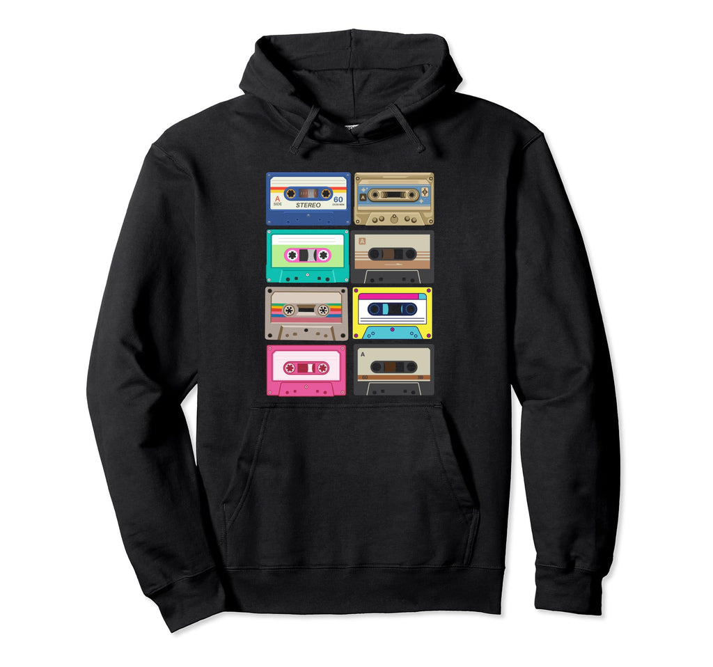Cassette Mix Tapes Hoodie - Unique Graphic Unisex - T-Shirt, Sweatshirt, Hoodie