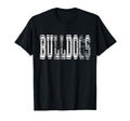 Bulldogs Mascot Distressed School T-Shirt - Aesthetic Graphic Unisex - T-Shirt, Sweatshirt, Hoodie