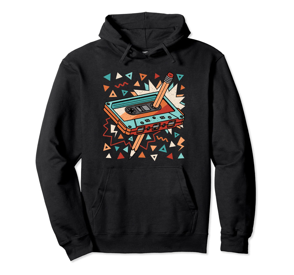 80S 90S Cassette Tape 1980S 1990S Hoodie - Minimalist Print for Adults - T-Shirt, Sweatshirt, Hoodie