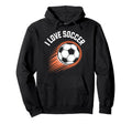 I Love Soccer Speeding Ball Hoodie - Trendy Graphic for Adults - T-Shirt, Sweatshirt, Hoodie