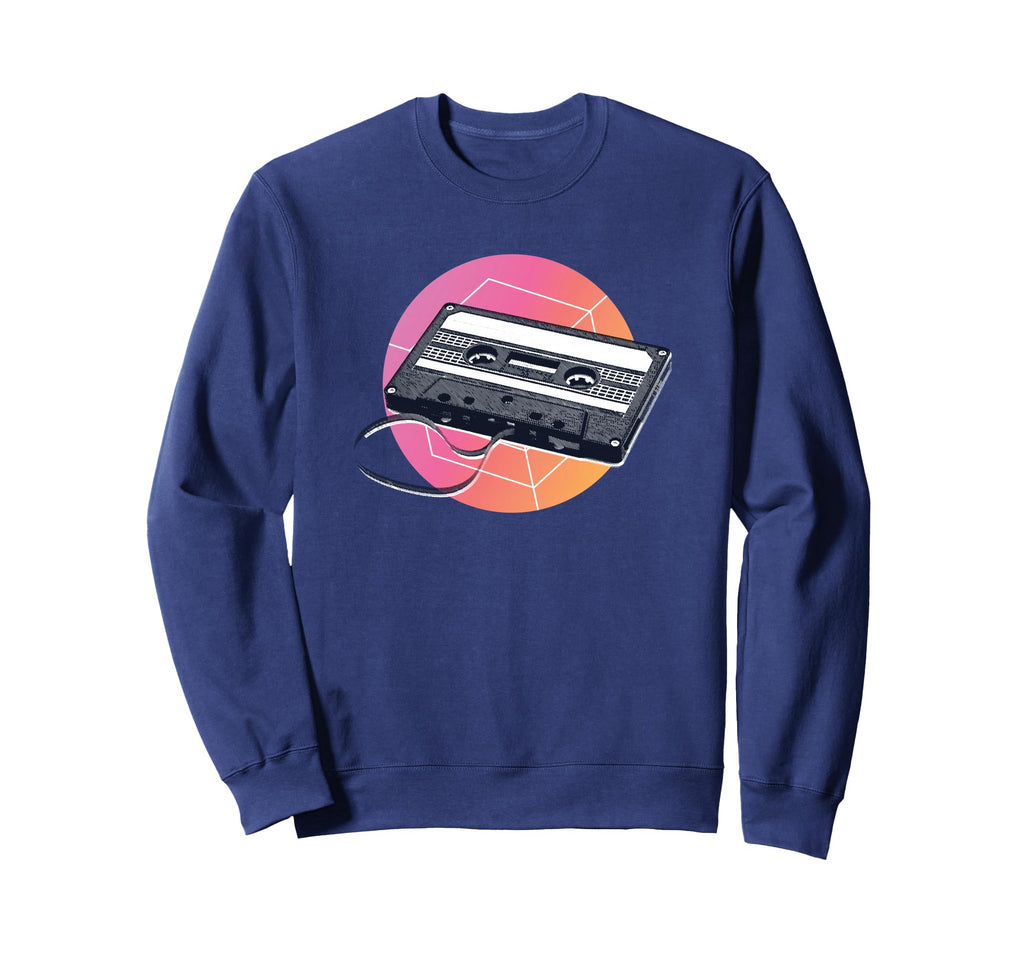 Sunset Audio Cassette Tape Mixtape Sweatshirt - Trendy Graphic for Adults - T-Shirt, Sweatshirt, Hoodie