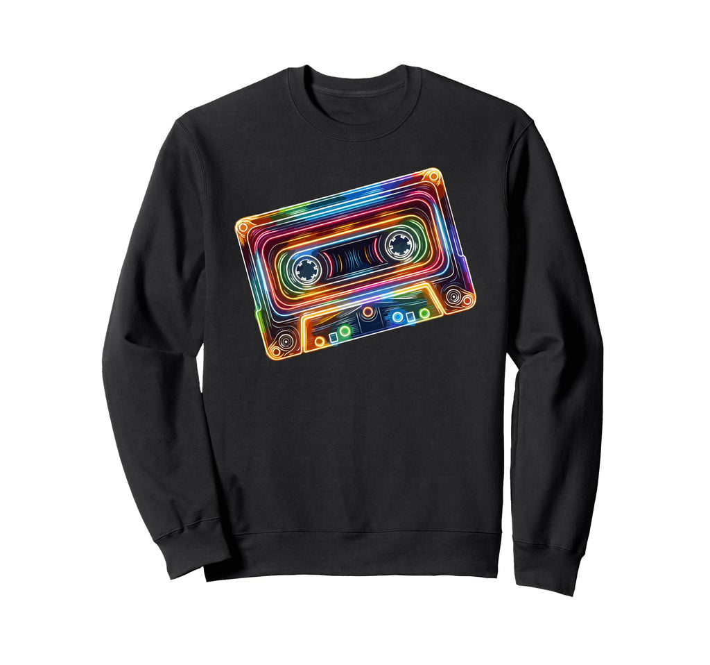 Colorful Line Art Cassette Player Sweatshirt - Casual Everyday Wear Unisex - T-Shirt, Sweatshirt, Hoodie