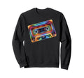 Colorful Line Art Cassette Player Sweatshirt - Casual Everyday Wear Unisex - T-Shirt, Sweatshirt, Hoodie