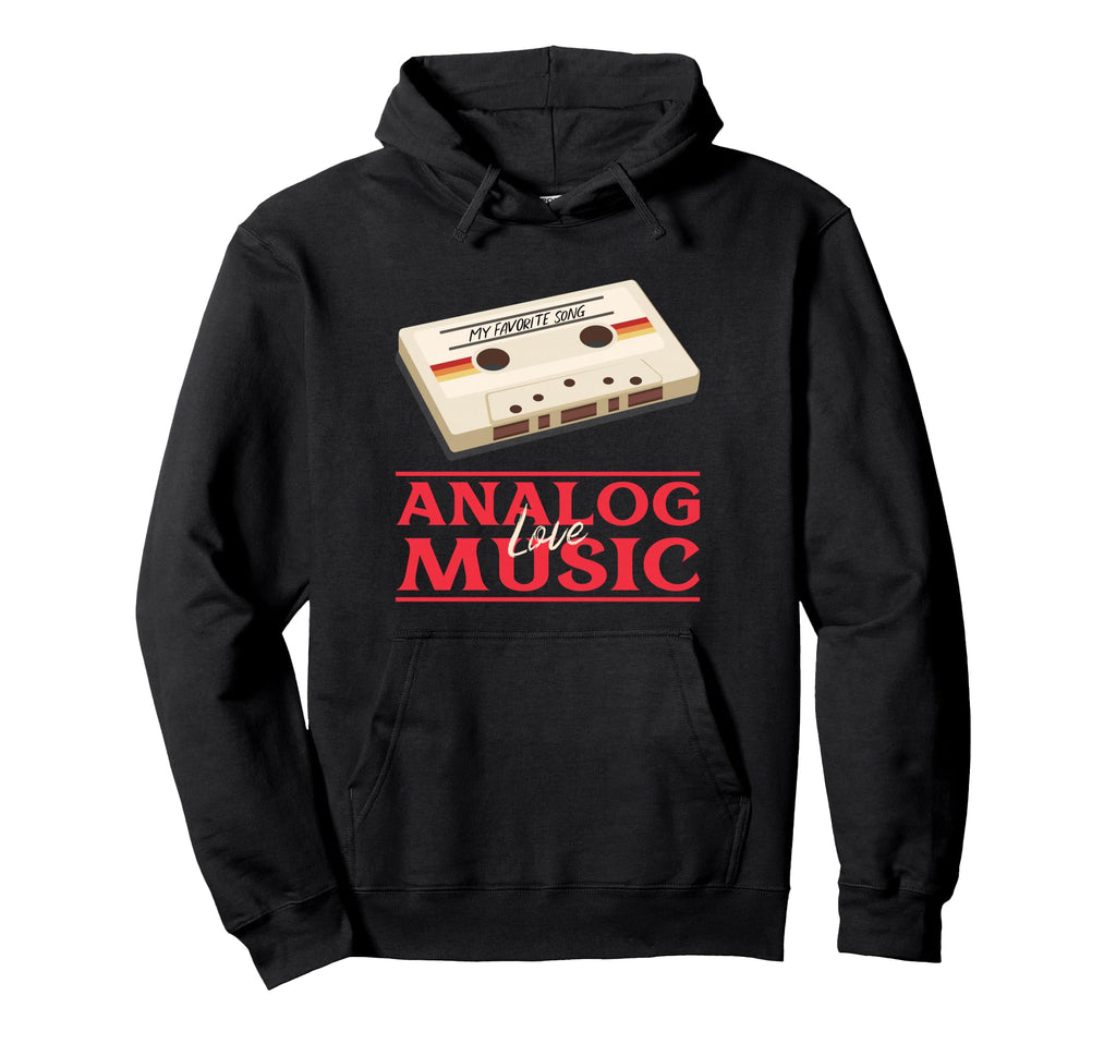 Analog Music Love Cassette Tape Hoodie - Trendy Graphic Unisex - T-Shirt, Sweatshirt, Hoodie