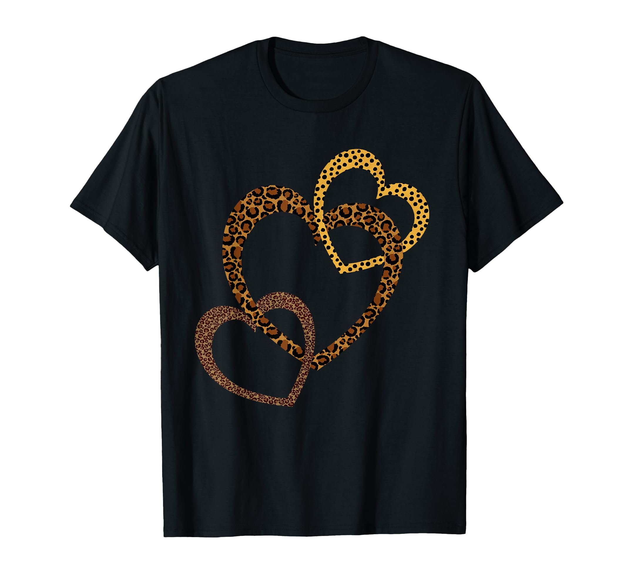 Hearts Love Leopard Cheetah Womens Animal T-Shirt - Trendy Graphic Unisex - T-Shirt, Sweatshirt, Hoodie