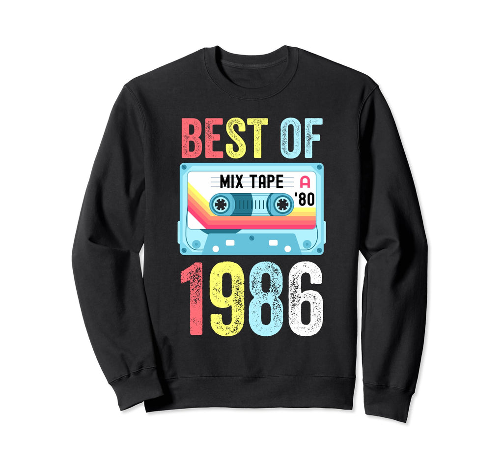 Best 1986 Cassette Tape Sweatshirt - Novelty Apparel Unisex - T-Shirt, Sweatshirt, Hoodie