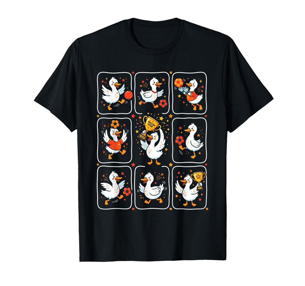 Soccer Geese Goose Duck Football T-Shirt - Aesthetic Graphic Unisex - T-Shirt, Sweatshirt, Hoodie