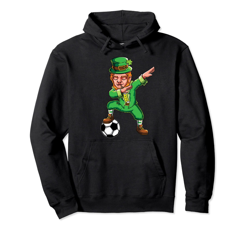 Funny Dabbing Leprechaun Dab Soccer St Hoodie - Minimalist Print Unisex - T-Shirt, Sweatshirt, Hoodie