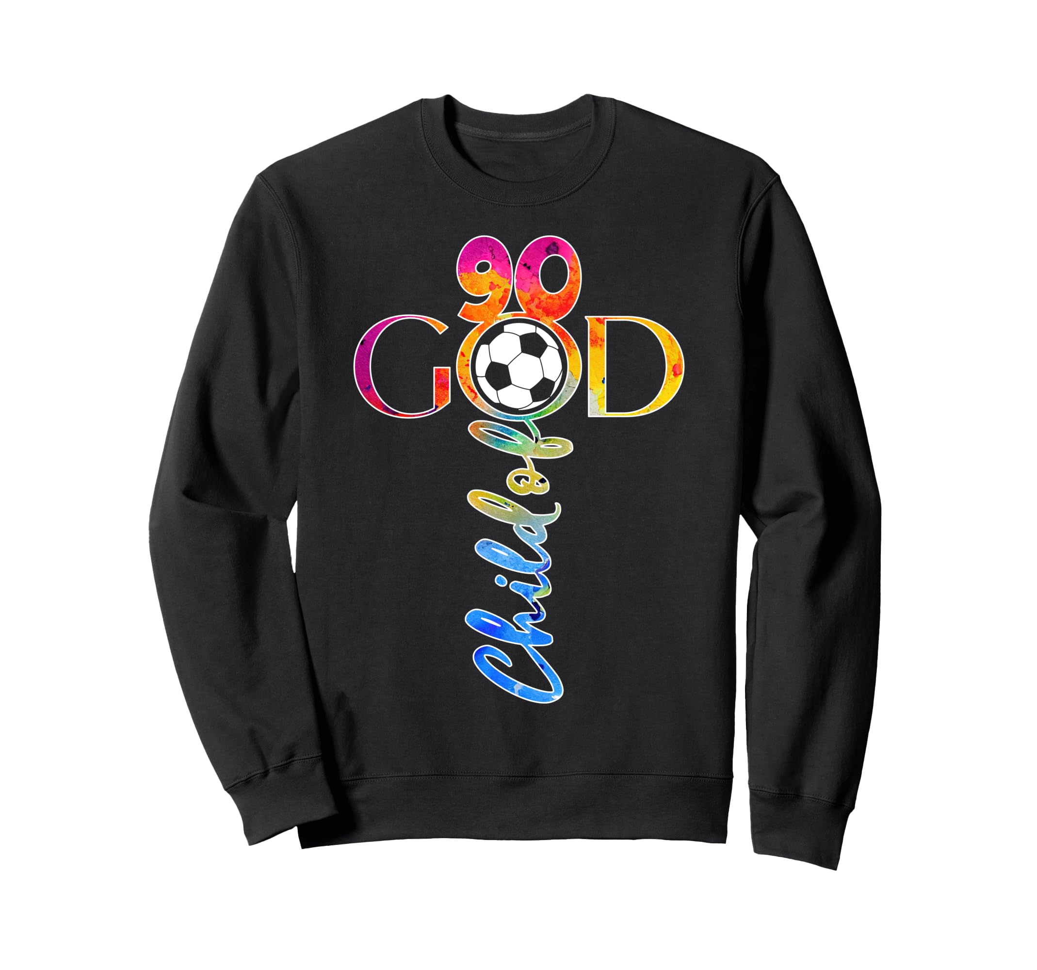 Jesus 90 Years Child God Soccer 90Th Sweatshirt - Aesthetic Graphic Unisex - T-Shirt, Sweatshirt, Hoodie