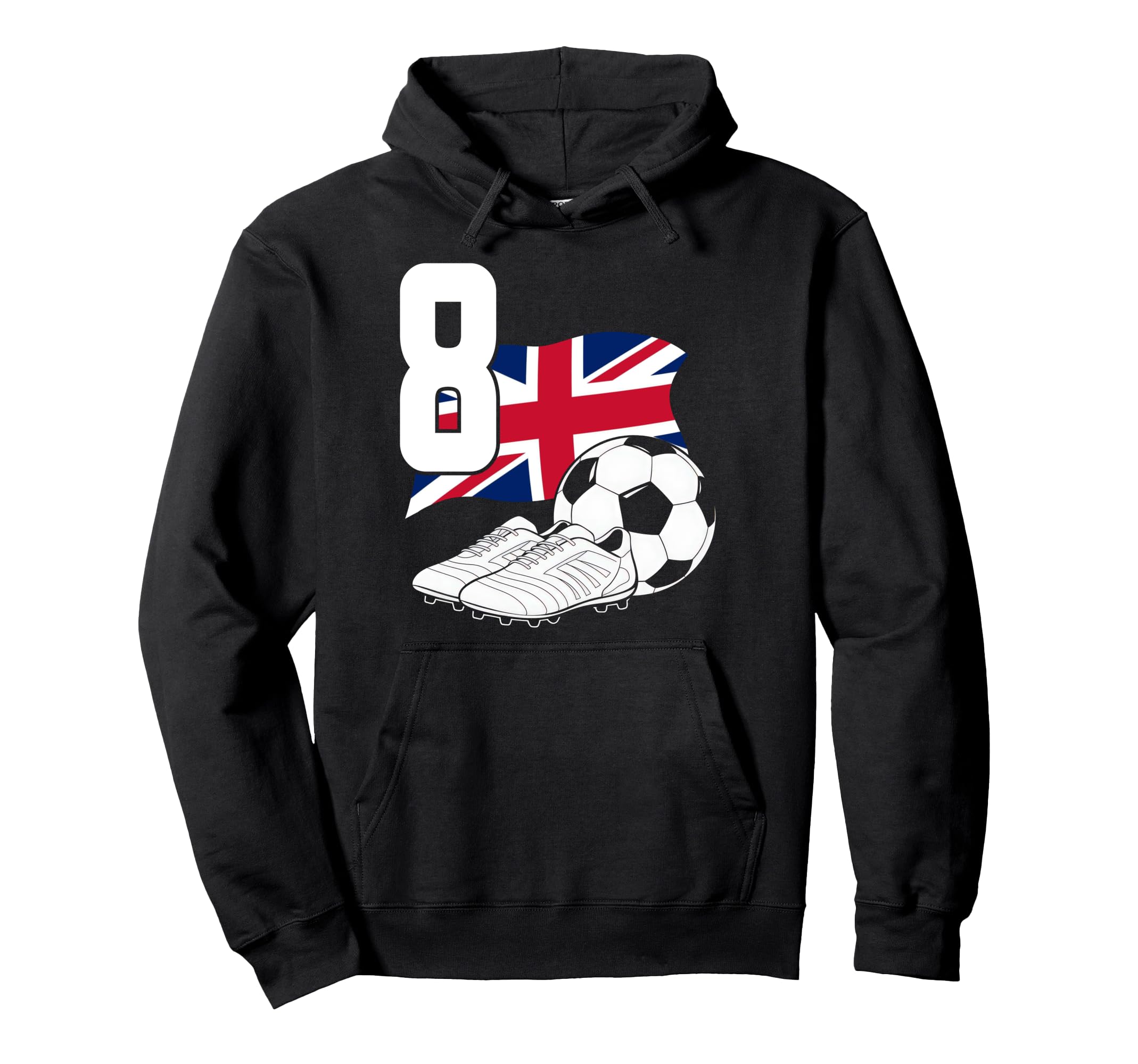 8 Soccer Birthday Gift Soccer Fan Sports Hoodie - Custom Art Print Unisex - T-Shirt, Sweatshirt, Hoodie