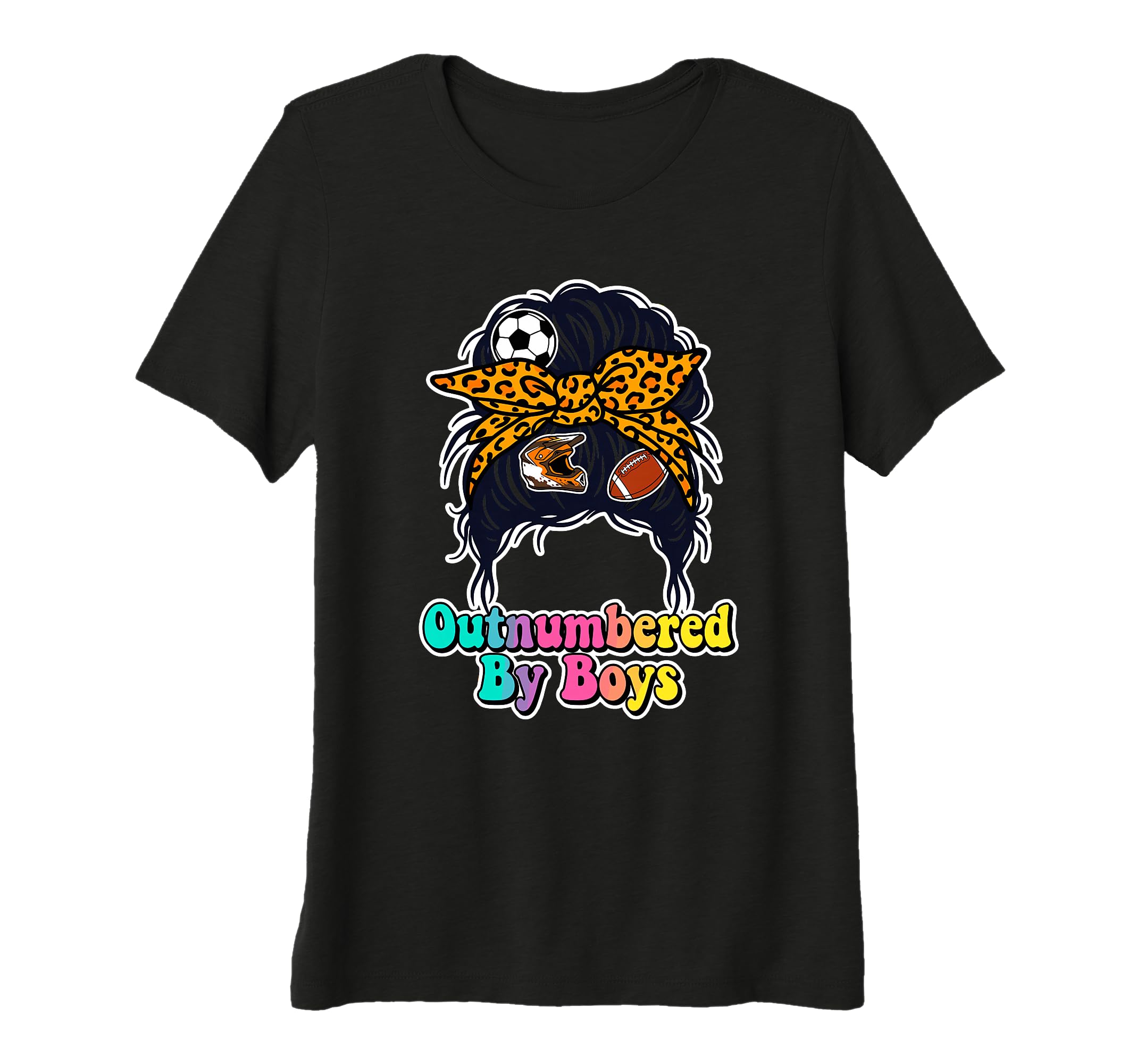 Womens Outnumbered Soccer Mom Life Hair T-Shirt - Custom Art Print Unisex - T-Shirt, Sweatshirt, Hoodie