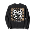 Soccer Sister Coquette Bow Soccer Sweatshirt - Unique Graphic for Adults - T-Shirt, Sweatshirt, Hoodie