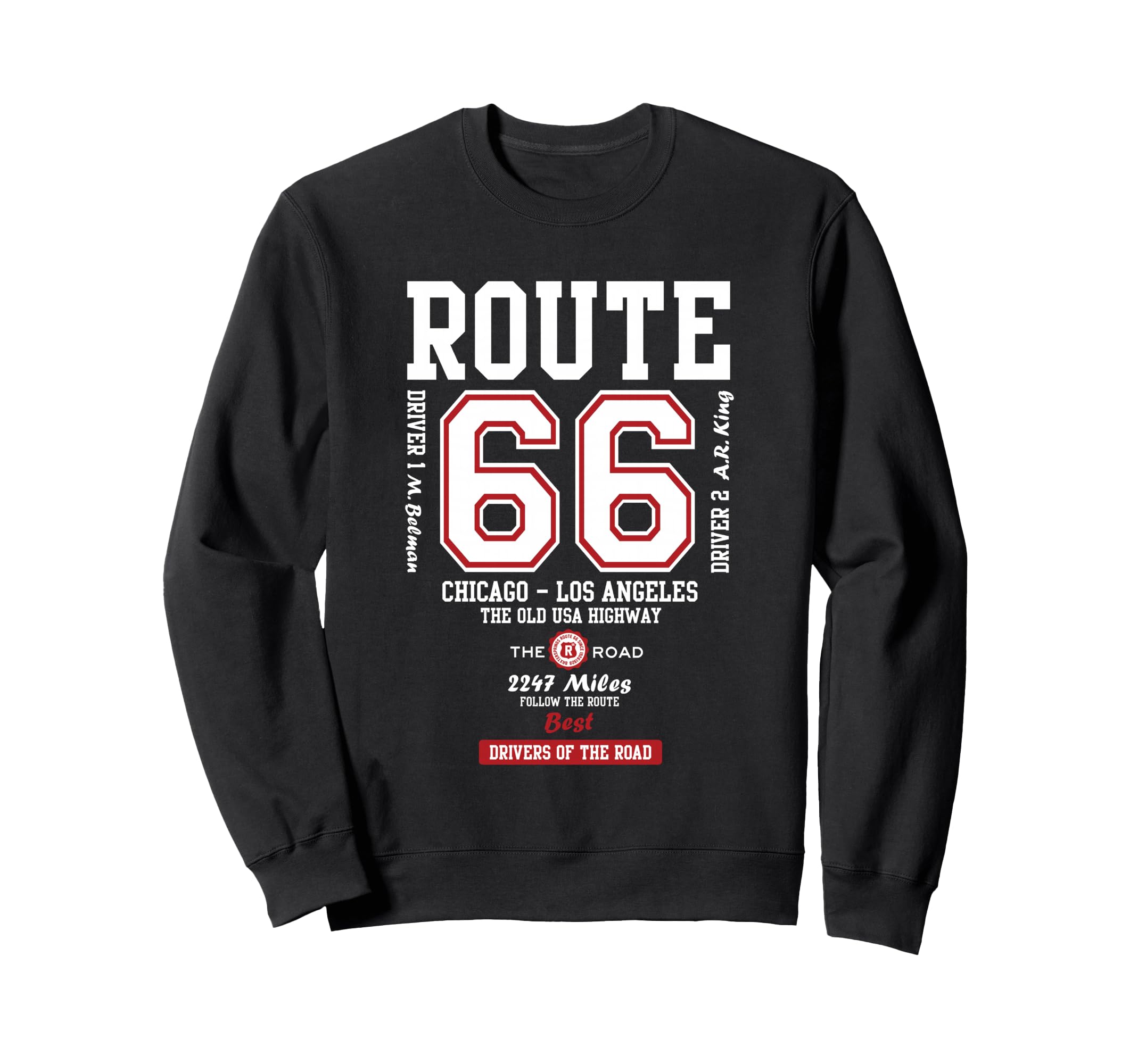 Route 66 Old Usa Highway Sweatshirt - Casual Everyday Wear Men Women - T-Shirt, Sweatshirt, Hoodie